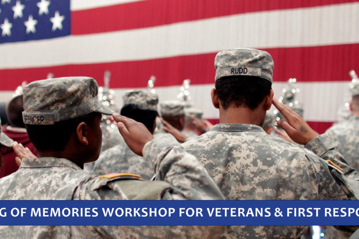Army veterans saluting the flag illustrates Healing of Memories Workshop at Spirit in the Desert