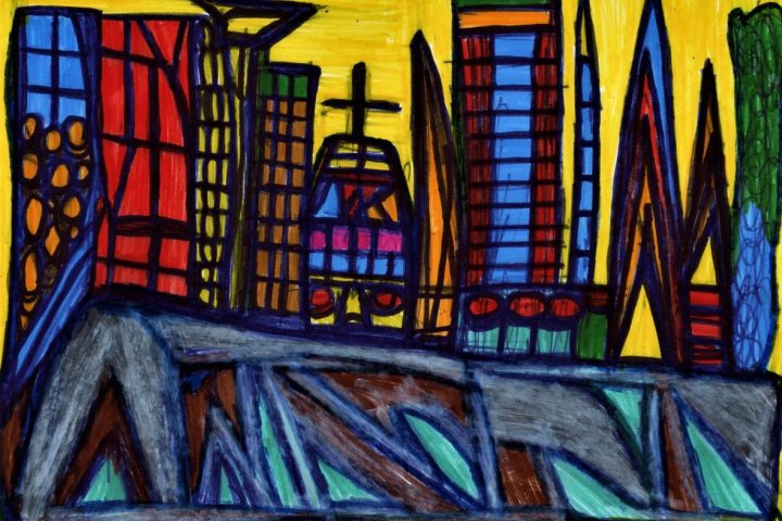City of Redemption is a drawing by Darrell Black